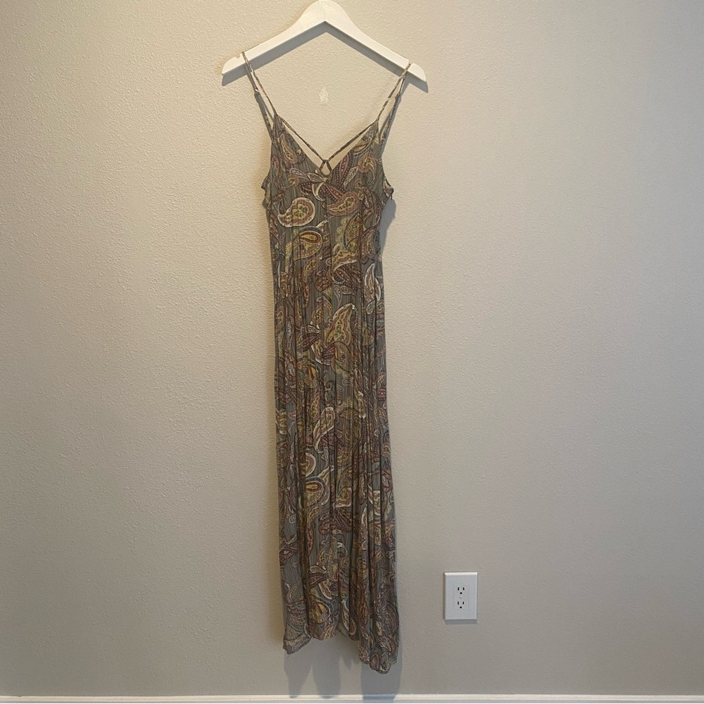 Ganji boho maxi dress size small v‎ neck paisley